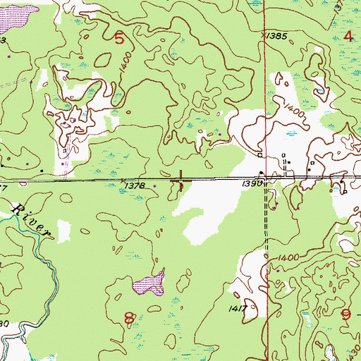 Topographic Map of Poland Post Office (historical), MN
