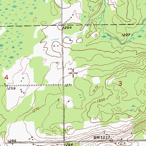 Topographic Map of Molde Post Office (historical), MN