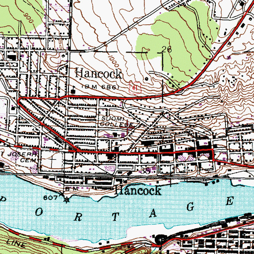 Topographic Map of Paavo Nurmi Building, MI