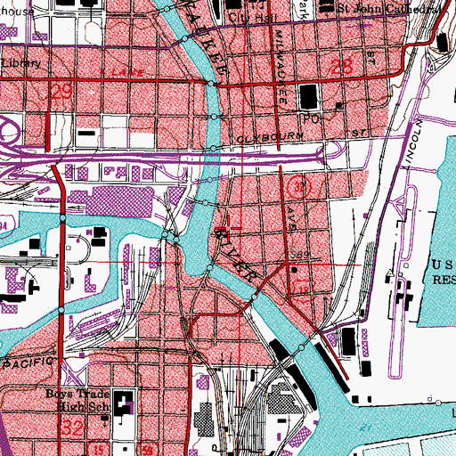 Topographic Map of The Eisner-American Museum of Advertising And Design, WI