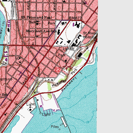 Topographic Map of Villa Terrace Decorative Arts Museum, WI