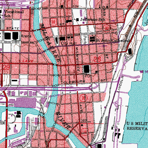 Topographic Map of McGeoch Building, WI
