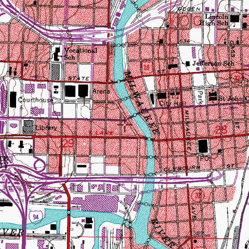 Topographic Map of Germania Building, WI
