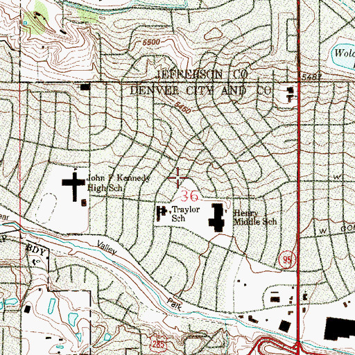 Topographic Map of Bear Valley, CO