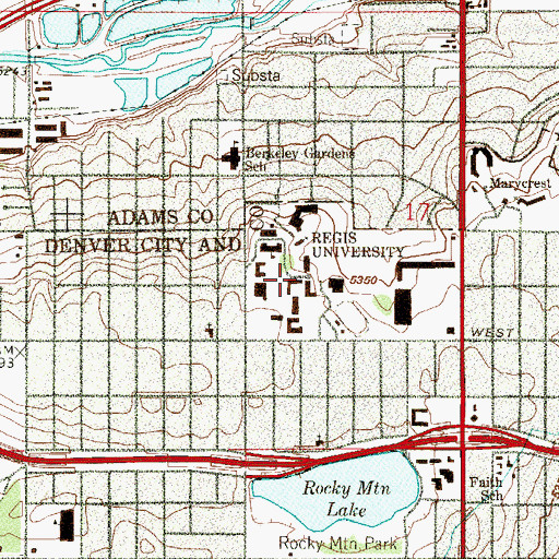 Topographic Map of Carroll Hall, CO