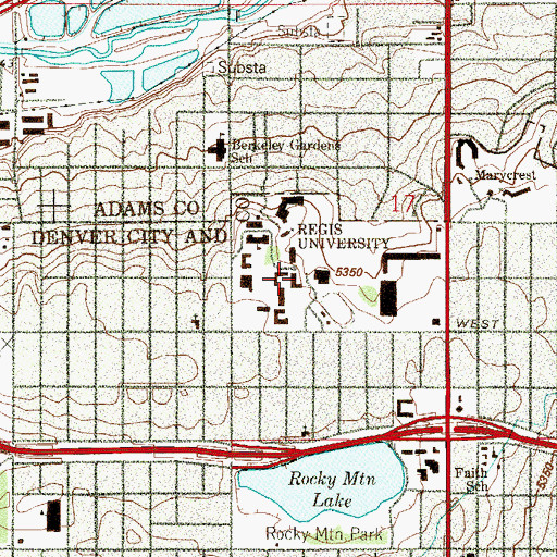Topographic Map of DeSmet Hall, CO