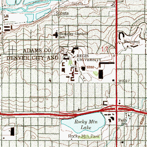 Topographic Map of Life Directions Center, CO