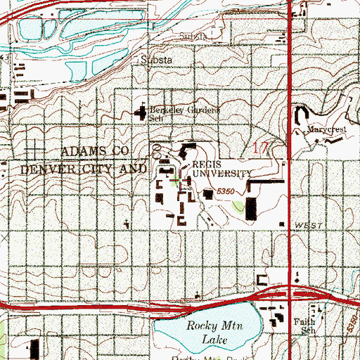 Topographic Map of O'Connell Hall, CO