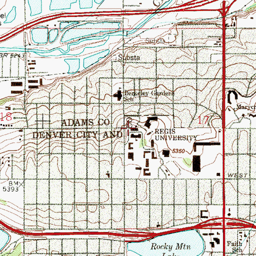 Topographic Map of O'Sullivan Hall, CO