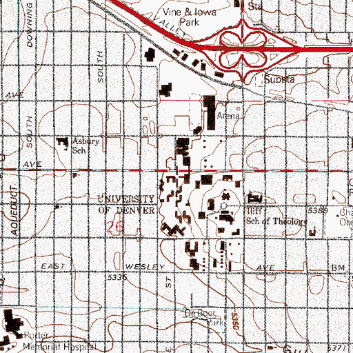 Topographic Map of Driscoll Center South, CO