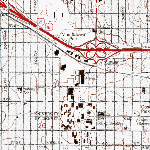 Topographic Map of Ritchie Center For Sports And Wellness, CO