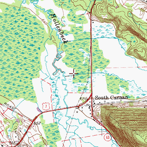 Topographic Map of Wangum Lake Brook, CT
