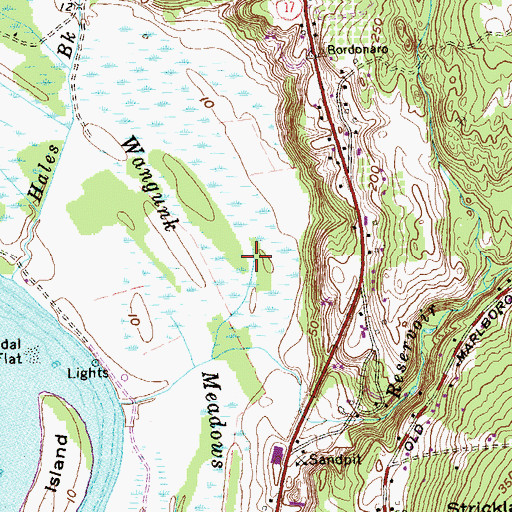 Topographic Map of Wangunk Meadows, CT