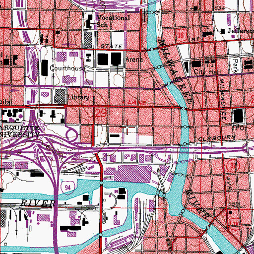 Topographic Map of Ziedler-Union Square, WI
