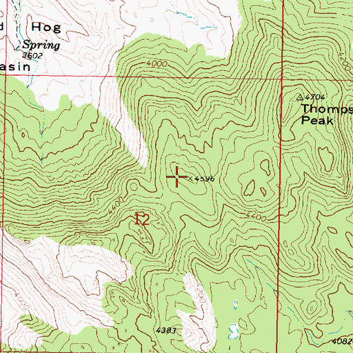 Topographic Map of Bismark Mountain, AZ