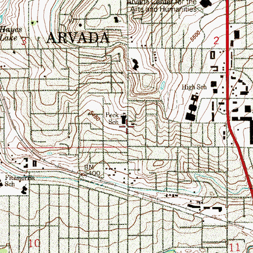 Topographic Map of The Church of Christ the King, CO
