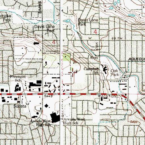 Topographic Map of Church of Jesus Christ of Latter - Day Saints, CO