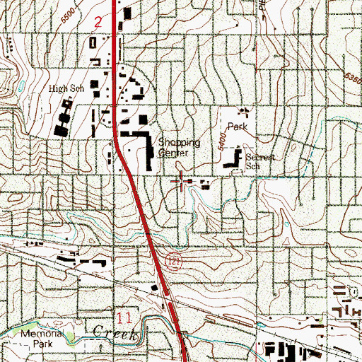 Topographic Map of Arvada Adventist Campus, CO