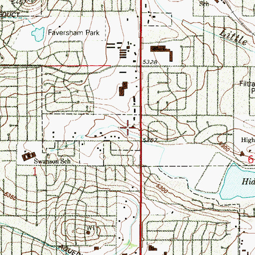Topographic Map of Grace Church of Arvada, CO