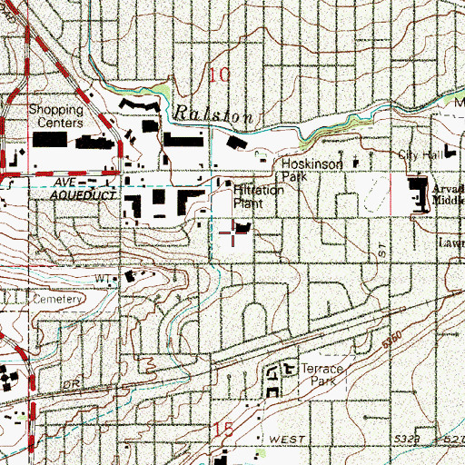 Topographic Map of Peace Lutheran Church, CO