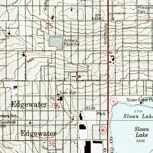 Topographic Map of Templo Tu Iglesia, CO