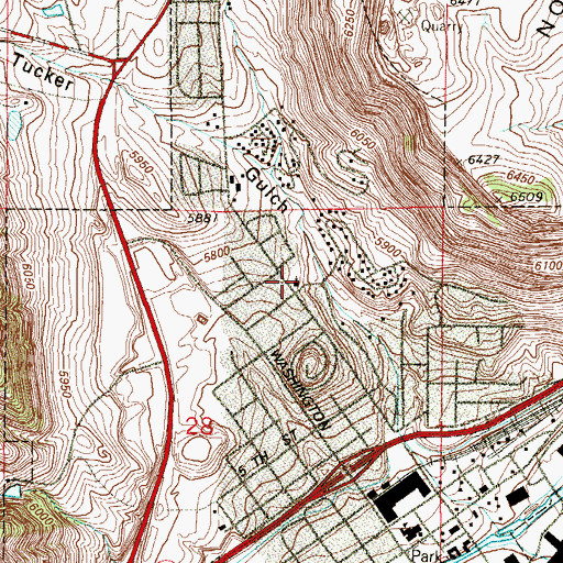 Topographic Map of Hillside Community Church, CO