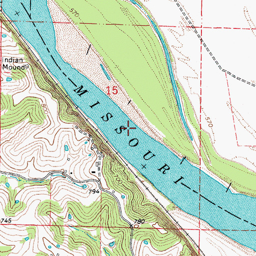 Topographic Map of Plow Boy Bend, MO