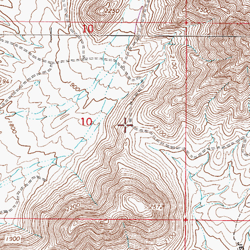 Topographic Map of Taliesin Overlook, AZ