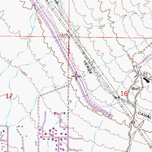Topographic Map of Taliesin Wash, AZ