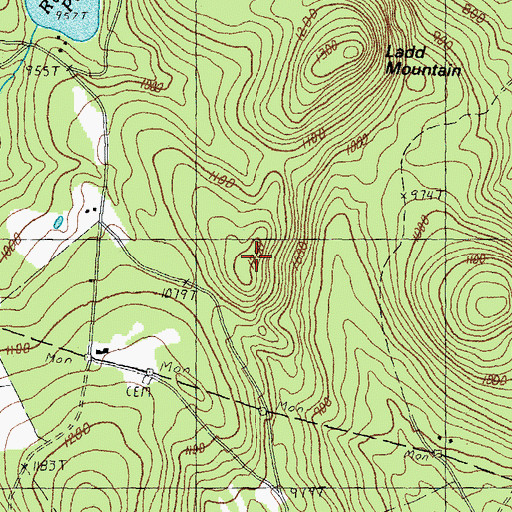 Topographic Map of Snow Dragon Mountain, NH