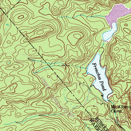 Topographic Map of Teeny Creek, NJ