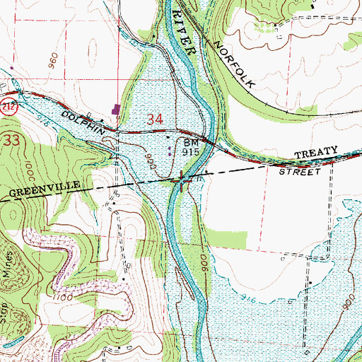 Topographic Map of Studer Creek, OH