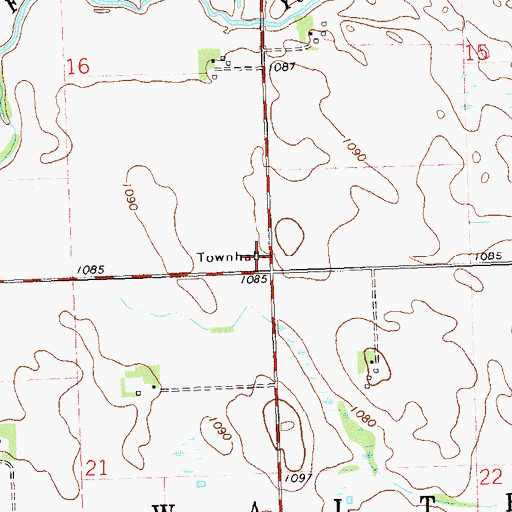 Topographic Map of School Number 107 (historical), MN