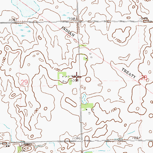 Topographic Map of School Number 88 (historical), MN