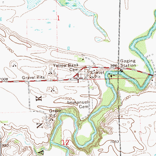 Topographic Map of Immanuel Church (historical), MN
