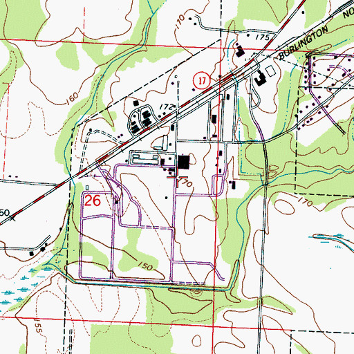 Topographic Map of Camp Aliceville (historical), AL