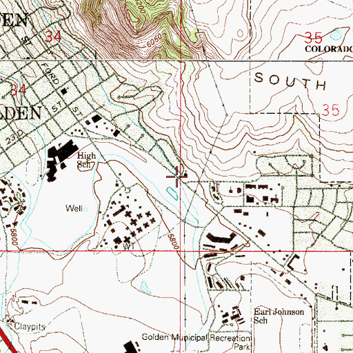 Topographic Map of Seventh Day Adventist Church, CO