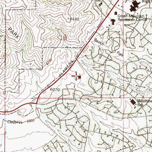 Topographic Map of Christ On The Mountain Parish, CO