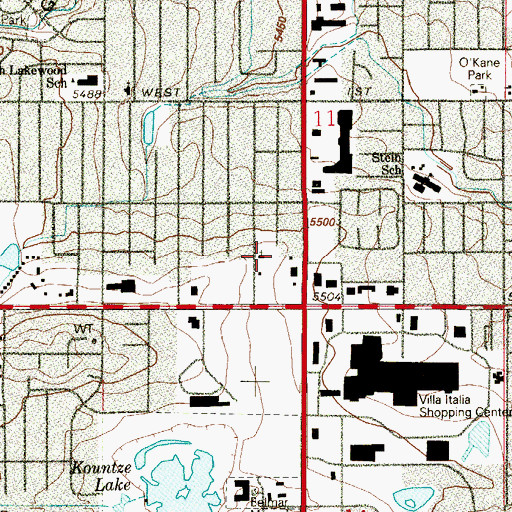 Topographic Map of Light and Life Community Church, CO