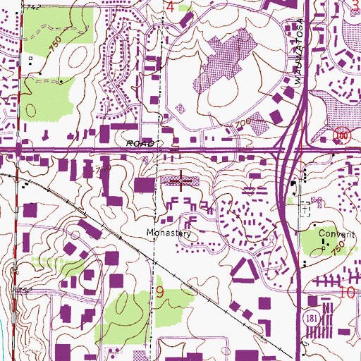 Topographic Map of Northridge Plaza Shopping Center, WI