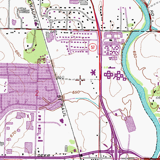 Topographic Map of Opus North Business Park, WI