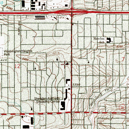 Topographic Map of Lakewood New Life Center, CO
