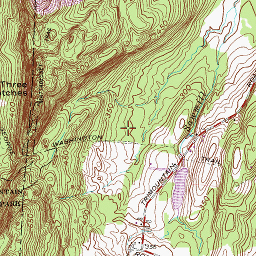 Topographic Map of Washington Trail, CT