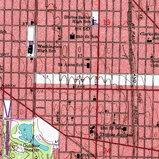 Topographic Map of Butterfly Park, WI