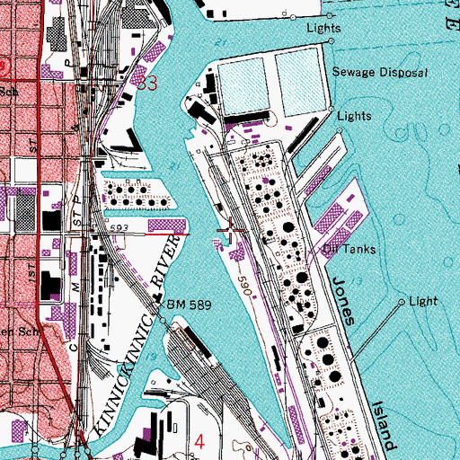 Topographic Map of Kaszubes Park, WI