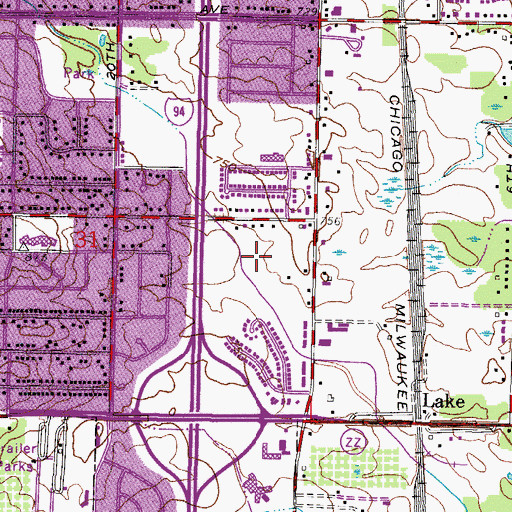 Topographic Map of Maitland Park, WI