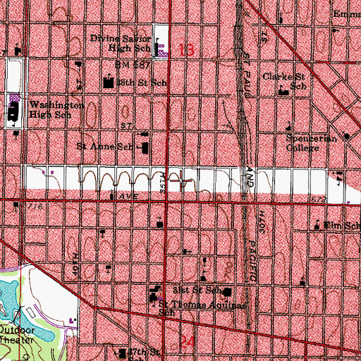 Topographic Map of Metcalfe Park, WI