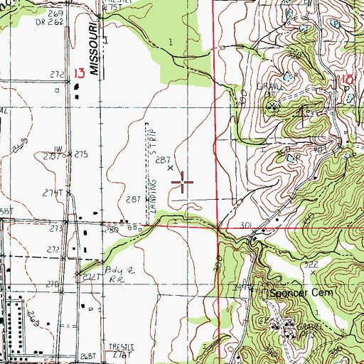 Topographic Map of Poinsett County Sheriff's Office, AR