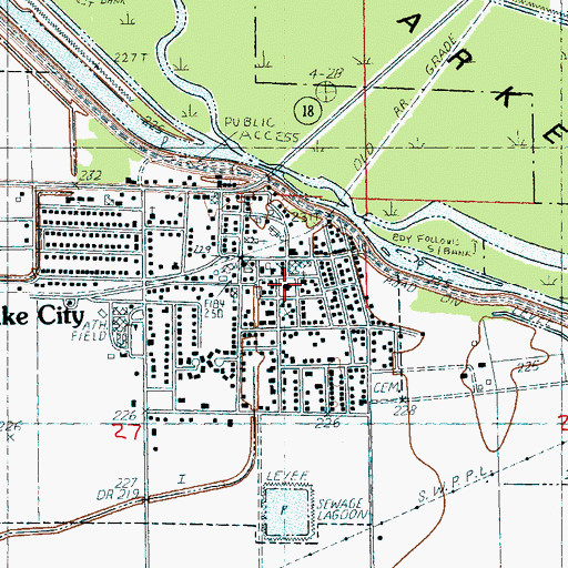 Topographic Map of Lake City Police Department, AR