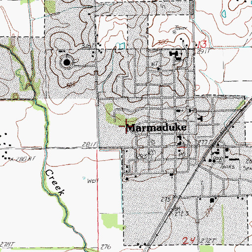 Topographic Map of Marmaduke Police Department, AR